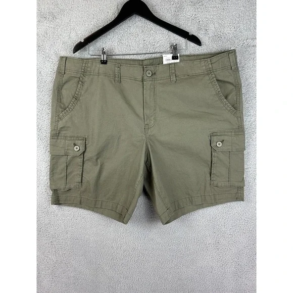 Sonoma Cargo Shorts Mens 50 Dusty Olive Green Everyday Big Tall Stretch Pockets